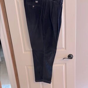 Men’s Navy Blue Corduroy Pants with Straight-Leg Cut